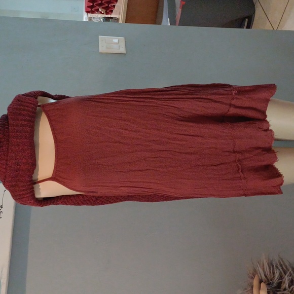 🔥🔥Free People Waterfall ruffle Trapeze sweater dress XS Fall - Picture 12 of 16